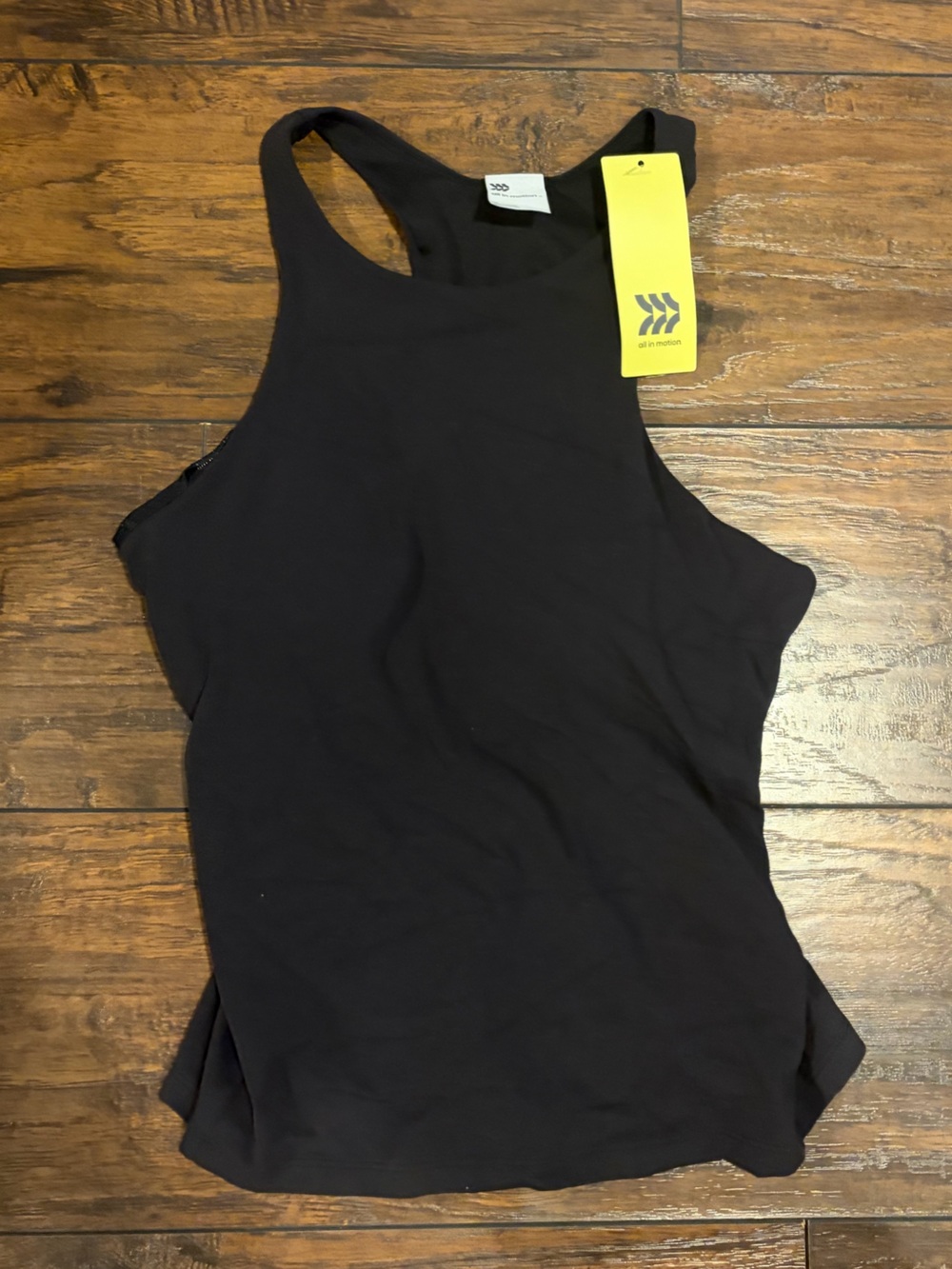all in motion Black Racerback Tank Top  NWT